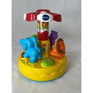 VTech Spin Learn Color Carousel Baby Toy Lights Sounds Tested